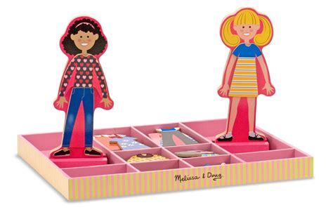 magnetic paper dolls metal box|wooden dolls with magnetic clothes.